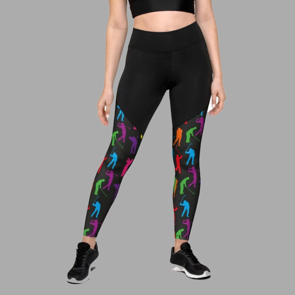 Golfer Pattern Women Compression Legging