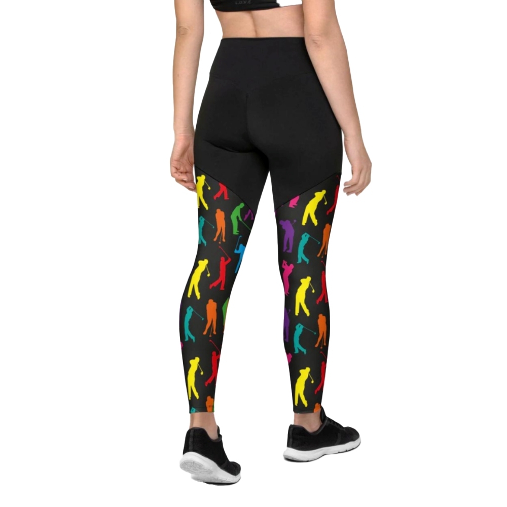 Golfer Pattern Women Compression Legging