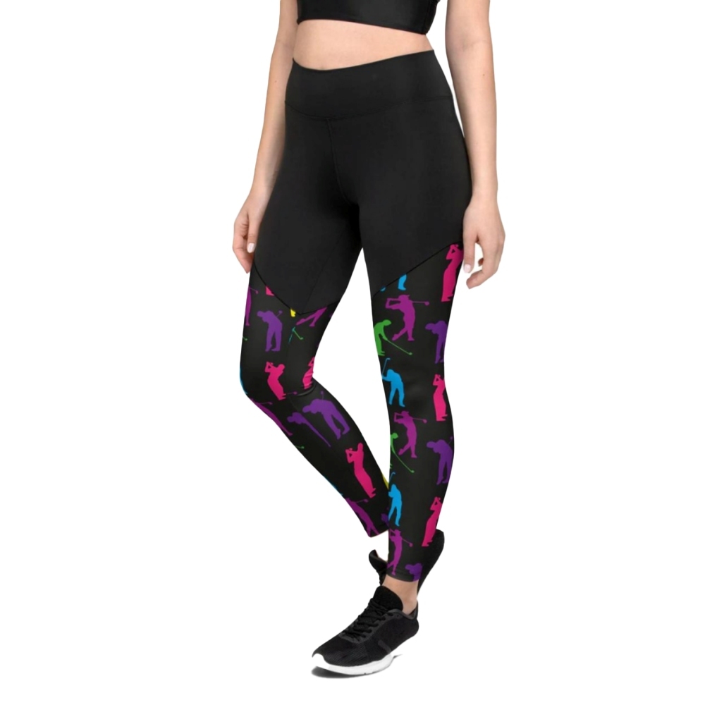 Golfer Pattern Women Compression Legging