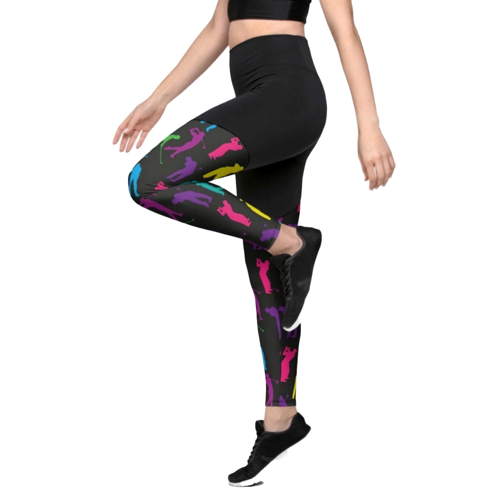 Golfer Pattern Women Compression Legging