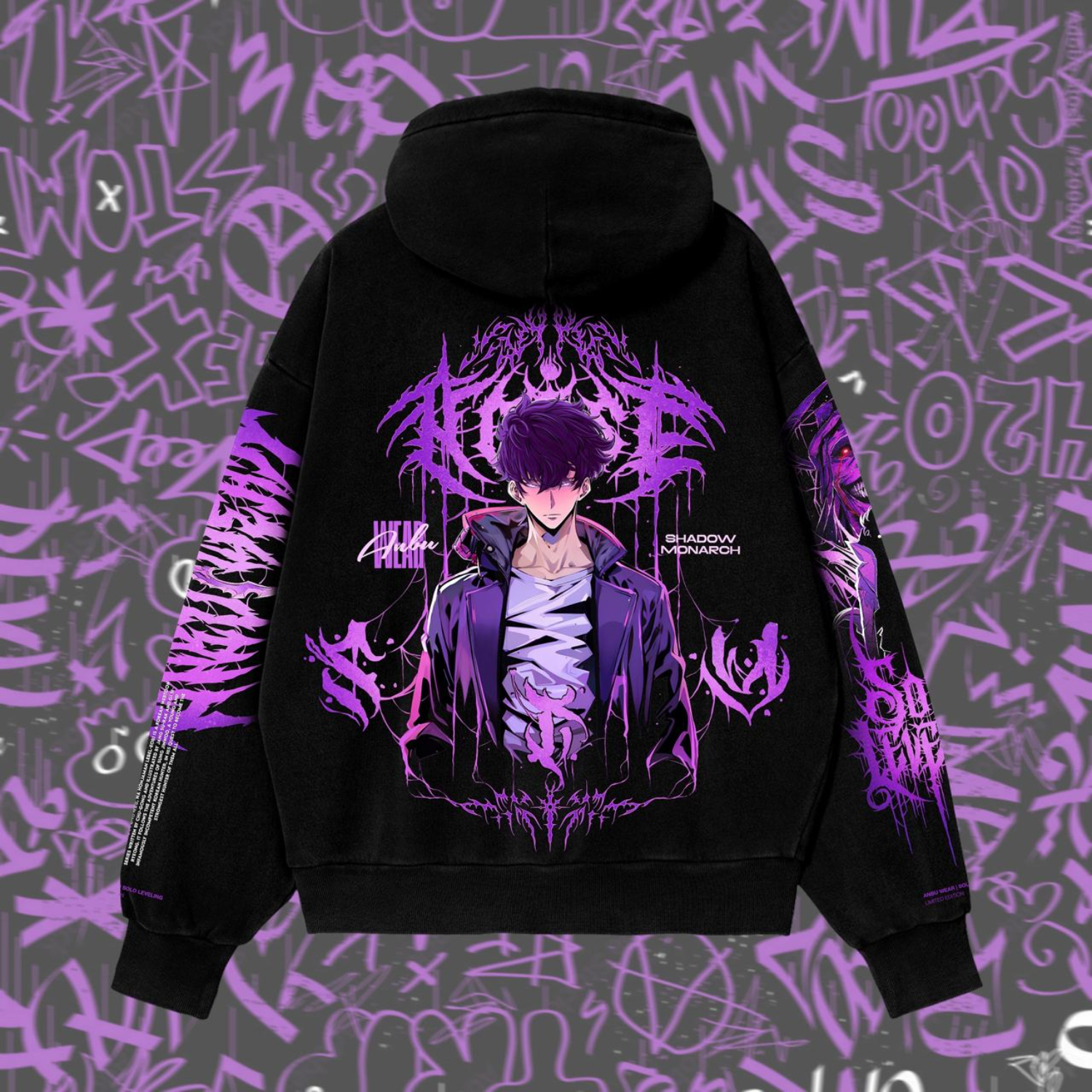 Solo Leveling Sung Jinwoo Anime Unisex Zip Up Hoodie