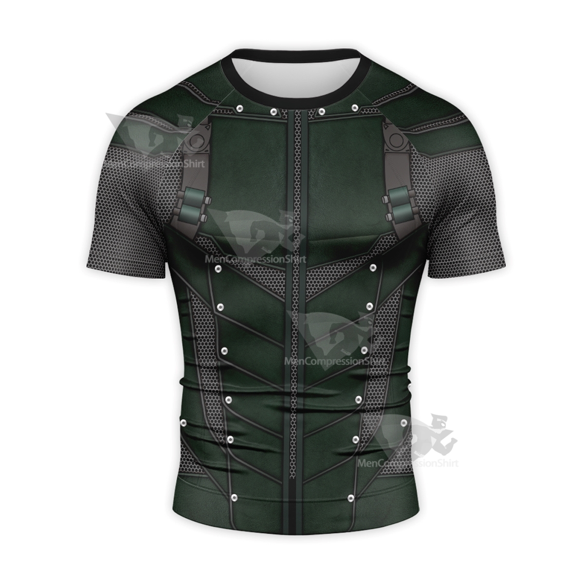 Green Arrow Oliver Queen Short Sleeve Compression Shirt