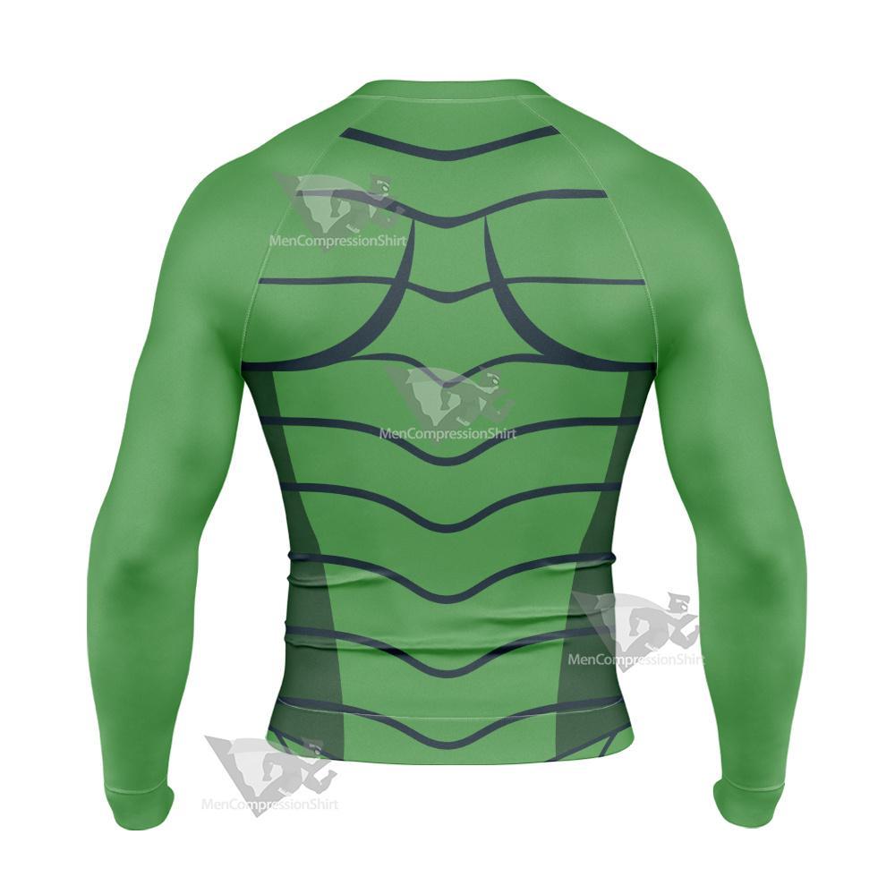 Dc Green Lantern Line Cosplay Long Sleeve Compression Shirt