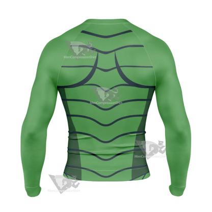 Dc Green Lantern Line Cosplay Long Sleeve Compression Shirt