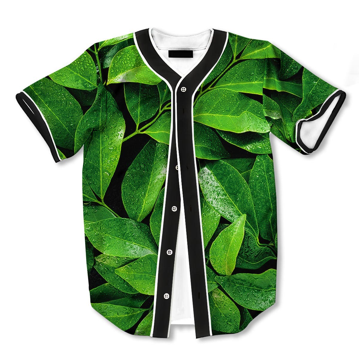 Green Leaf 3d Print Full Size Baseball Jerseys