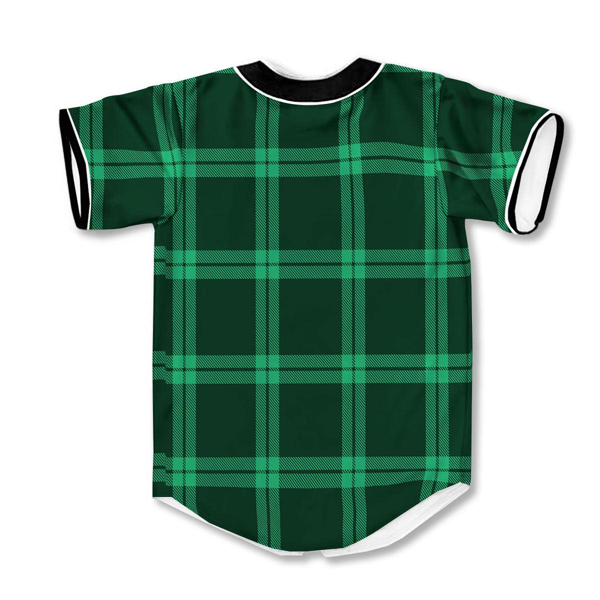 Green Plaid 3d Print Full Size Baseball Jerseys