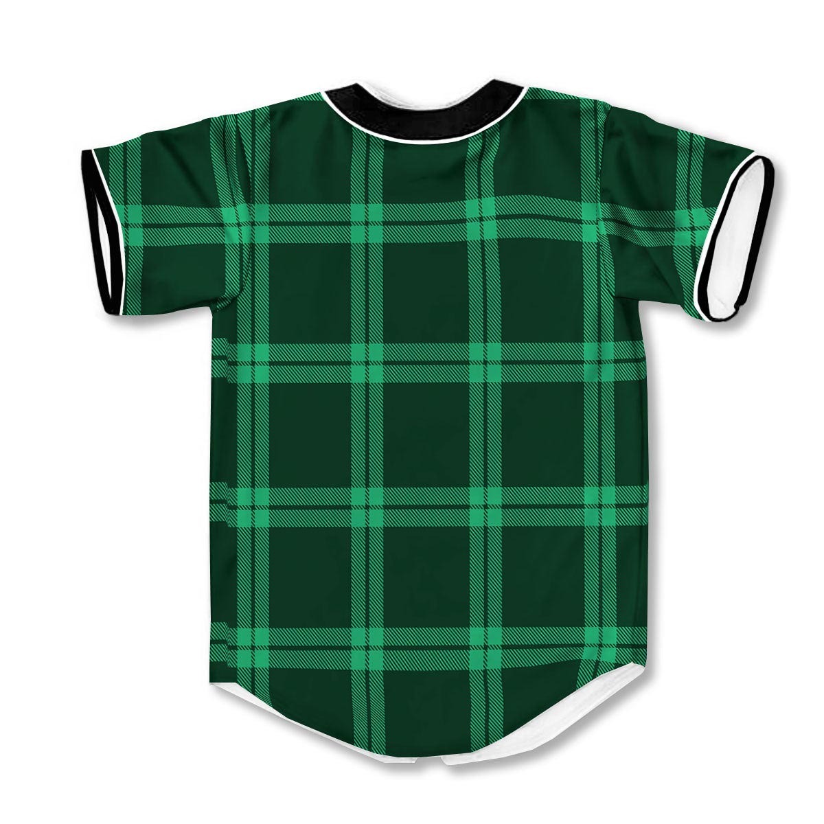 Green Plaid 3d Print Full Size Baseball Jerseys