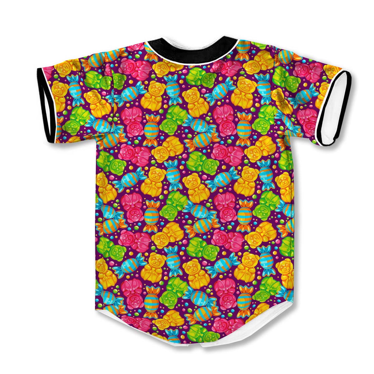 Gummy Colorful 3d Print Full Size Baseball Jerseys