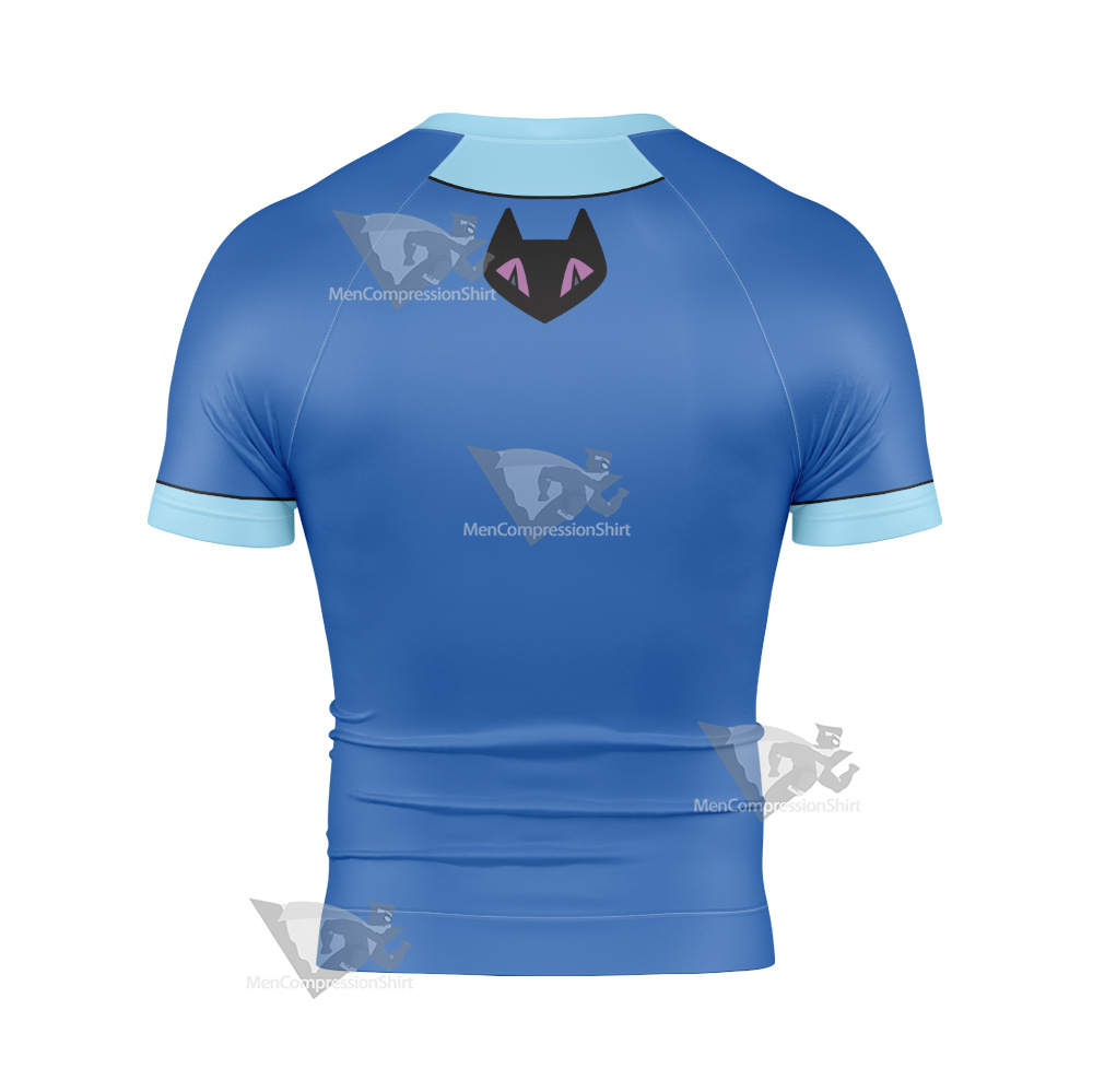 Gwen Tennyson In Omniverse Blue Cosplay Short Sleeve Compression Shirt