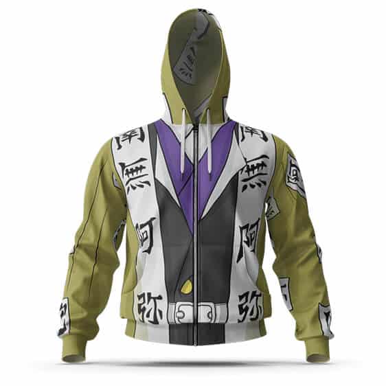 Gyomei Himejima Uniform Demon Slayer Anime Zip Up Hoodie
