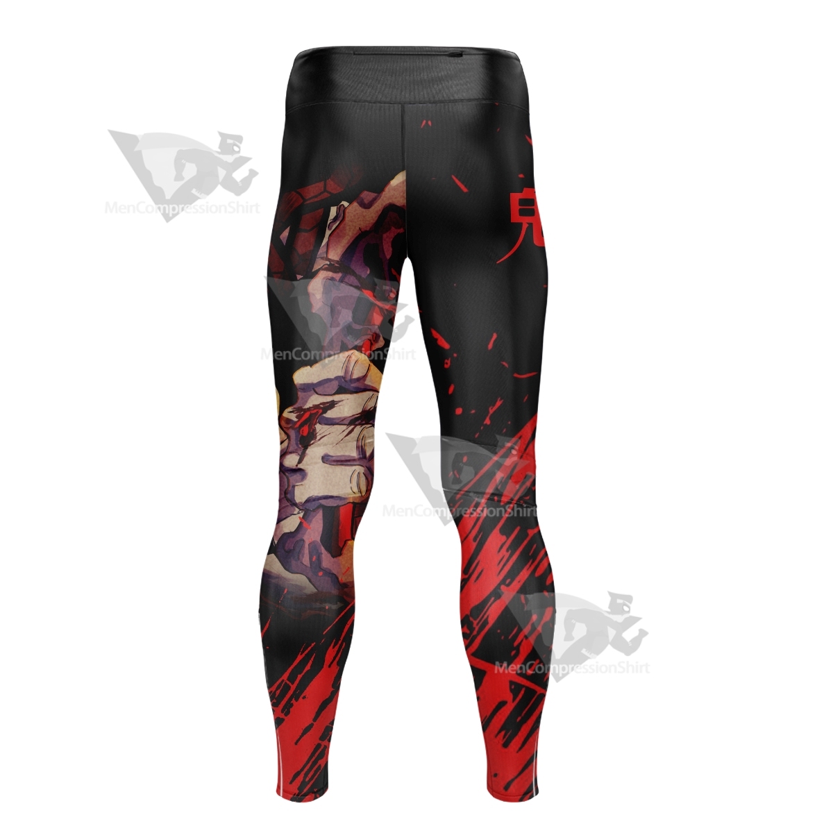 Gyutaro Demon Slayer Black Men Compression Legging