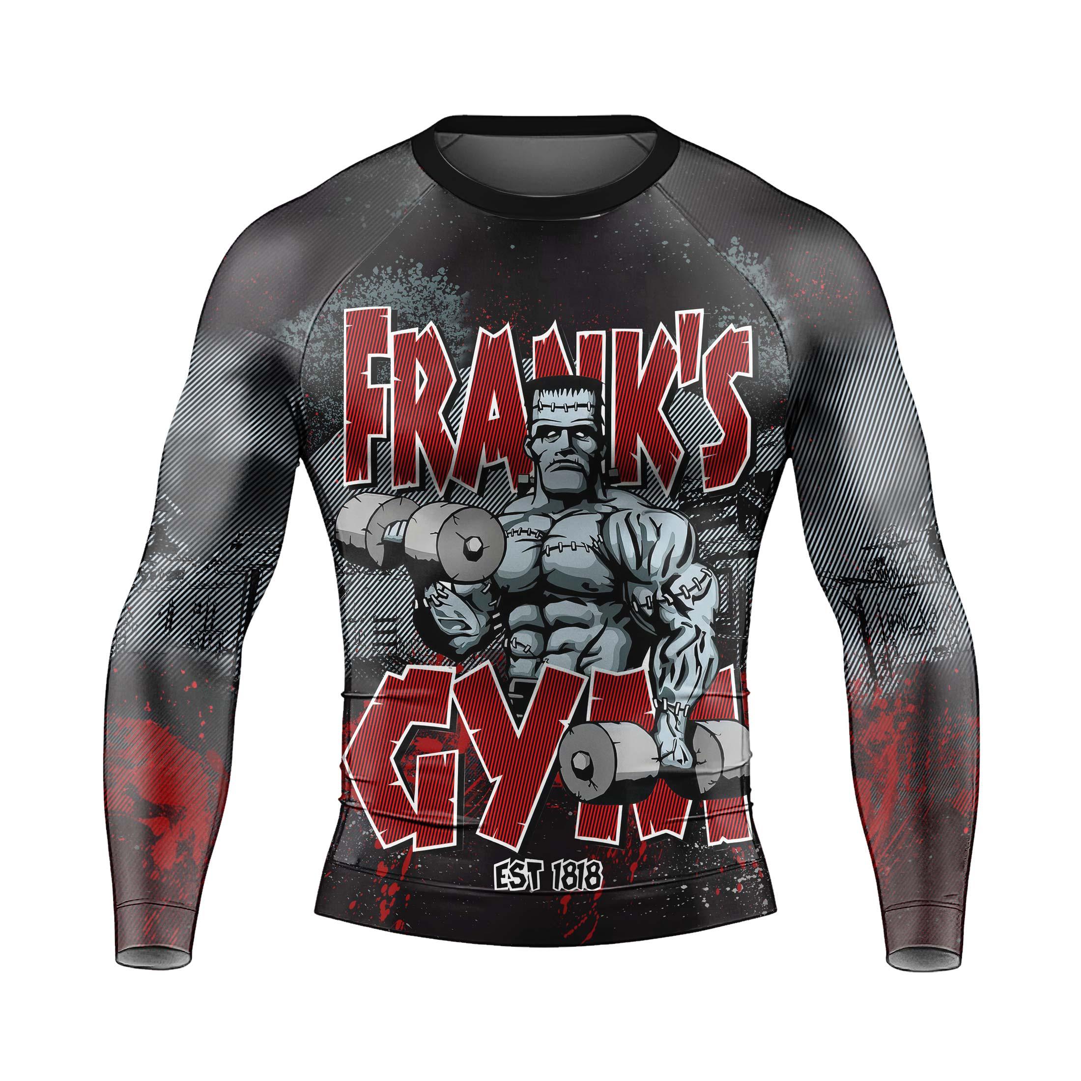 Halloween Frankenstein 1 1988 Gym Men Long Sleeve Compression Shirt