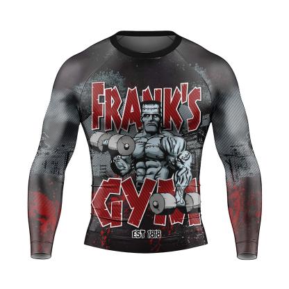 Halloween Frankenstein 1 1988 Gym Men Long Sleeve Compression Shirt