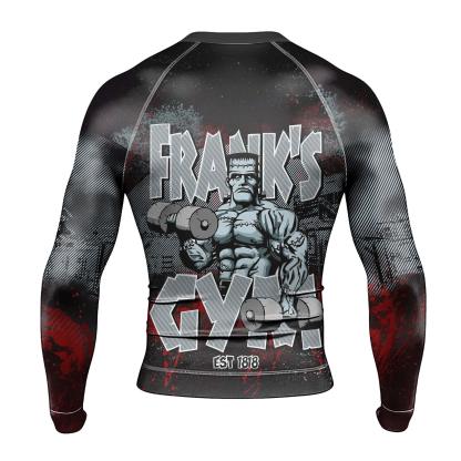 Halloween Frankenstein 1 1988 Gym Men Long Sleeve Compression Shirt