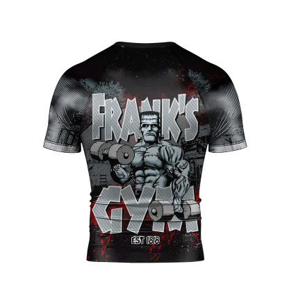 Halloween Frankenstein 1 1988 Gym Men Short Sleeve Compression Shirt