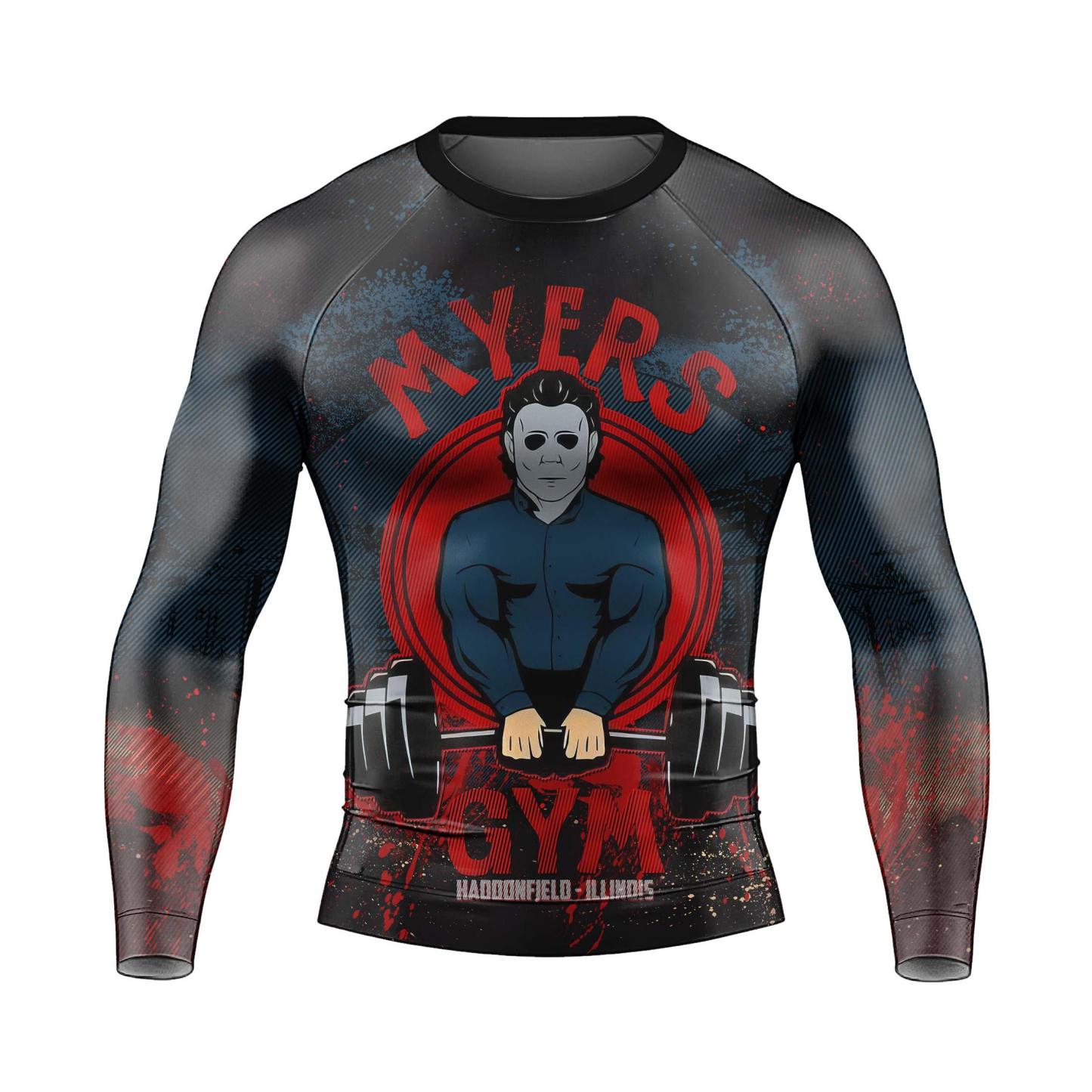 Halloween Michael Myers 1 1978 Gym Men Long Sleeve Compression Shirt