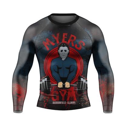 Halloween Michael Myers 1 1978 Gym Men Long Sleeve Compression Shirt