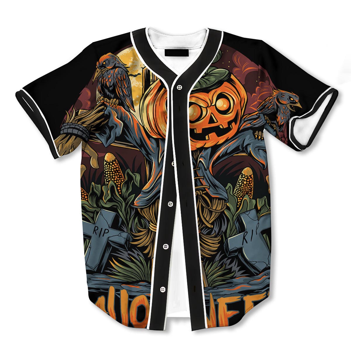 Halloween Scarecrow 3d Print Full Size Baseball Jerseys