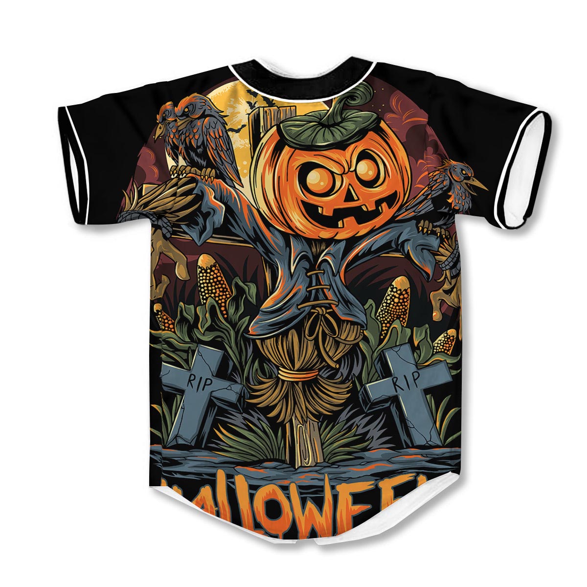 Halloween Scarecrow 3d Print Full Size Baseball Jerseys