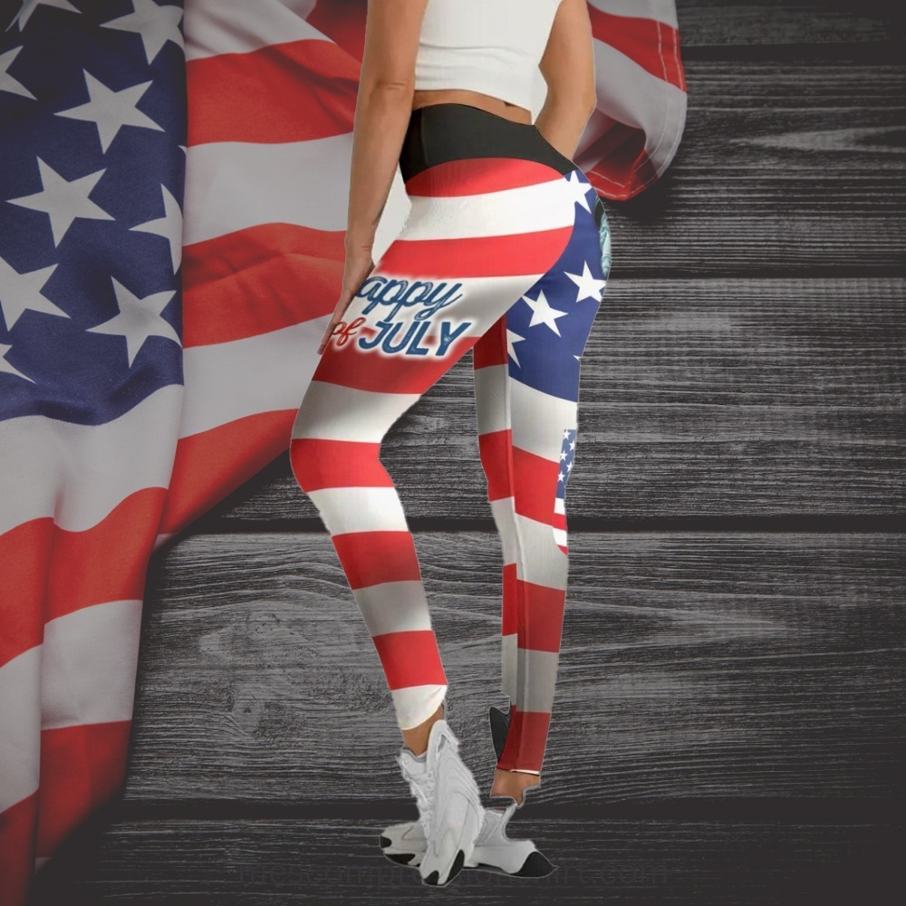 Happy Fourth Of July Women Compression Legging