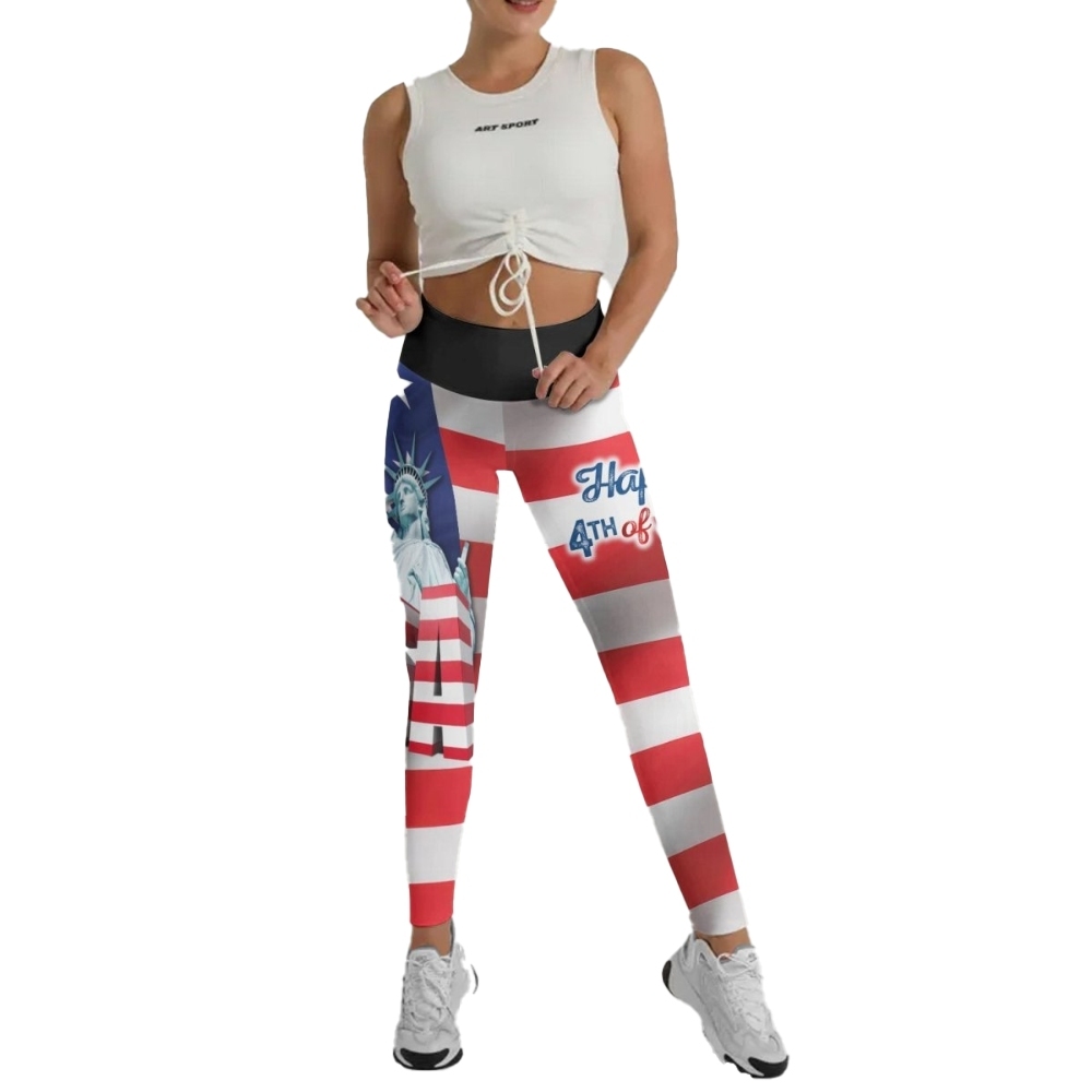 Happy Fourth Of July Women Compression Legging