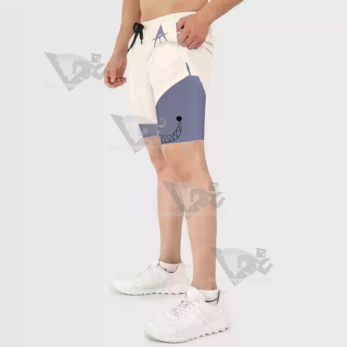 Hazbin Hotel Adam White Men Compression Gym Short