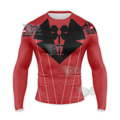 Hazbin Hotel Alastor Red Long Sleeve Compression Shirt