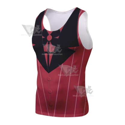 Hazbin Hotel Alastor Red Sleeveless Compression Shirt