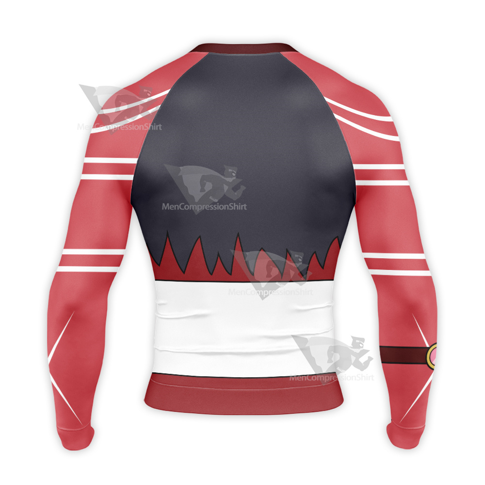 Hazbin Hotel Barbie Wire Red And White Cosplay Long Sleeve Compression Shirt
