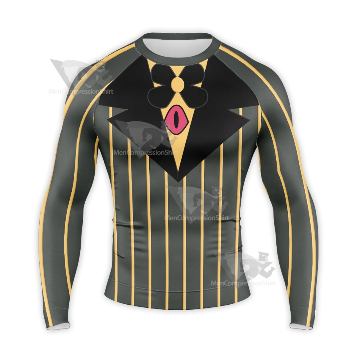 Hazbin Hotel Sir Pentious Black Long Sleeve Compression Shirt