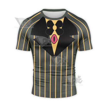 Hazbin Hotel Sir Pentious Black Short Sleeve Compression Shirt
