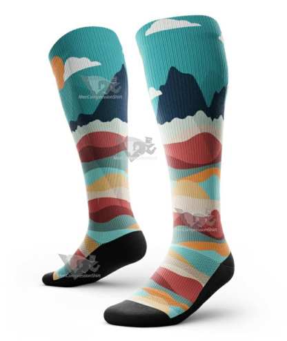 Head In The Clouds Knee High Compression Socks