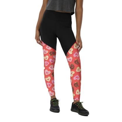 Heart Doughnuts Women Compression Legging