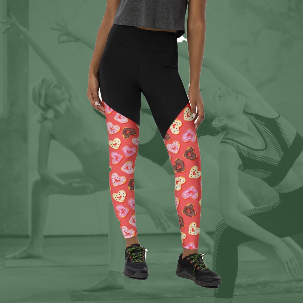 Heart Doughnuts Women Compression Legging