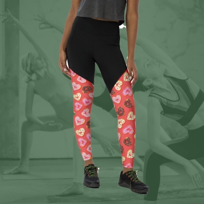 Heart Doughnuts Women Compression Legging