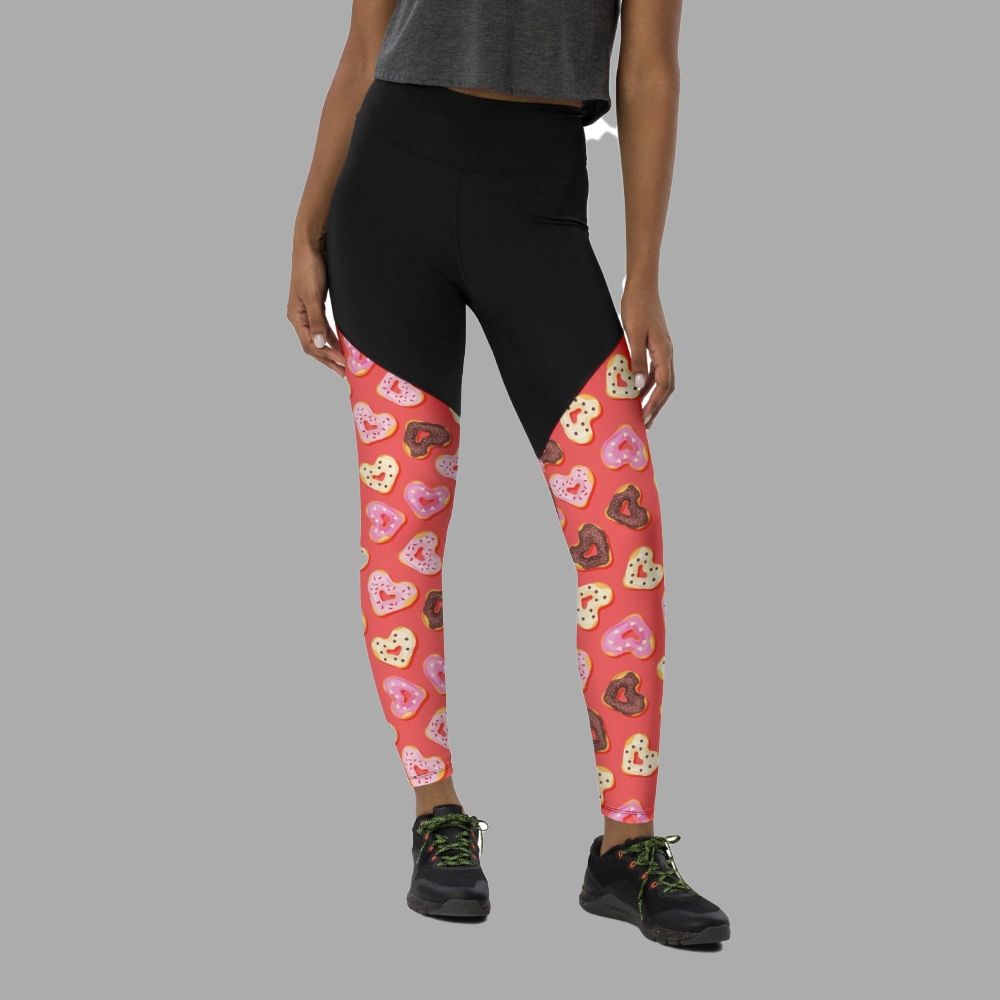 Heart Doughnuts Women Compression Legging