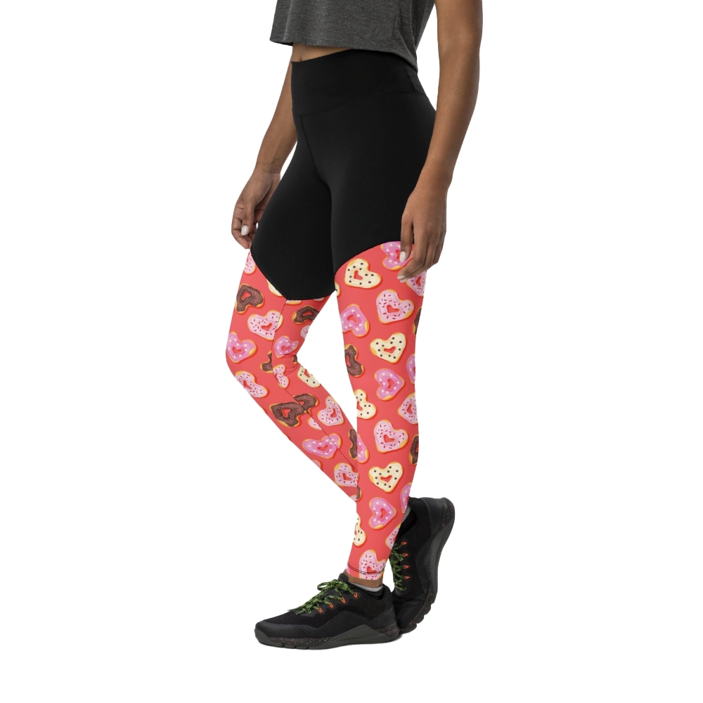 Heart Doughnuts Women Compression Legging