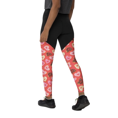 Heart Doughnuts Women Compression Legging