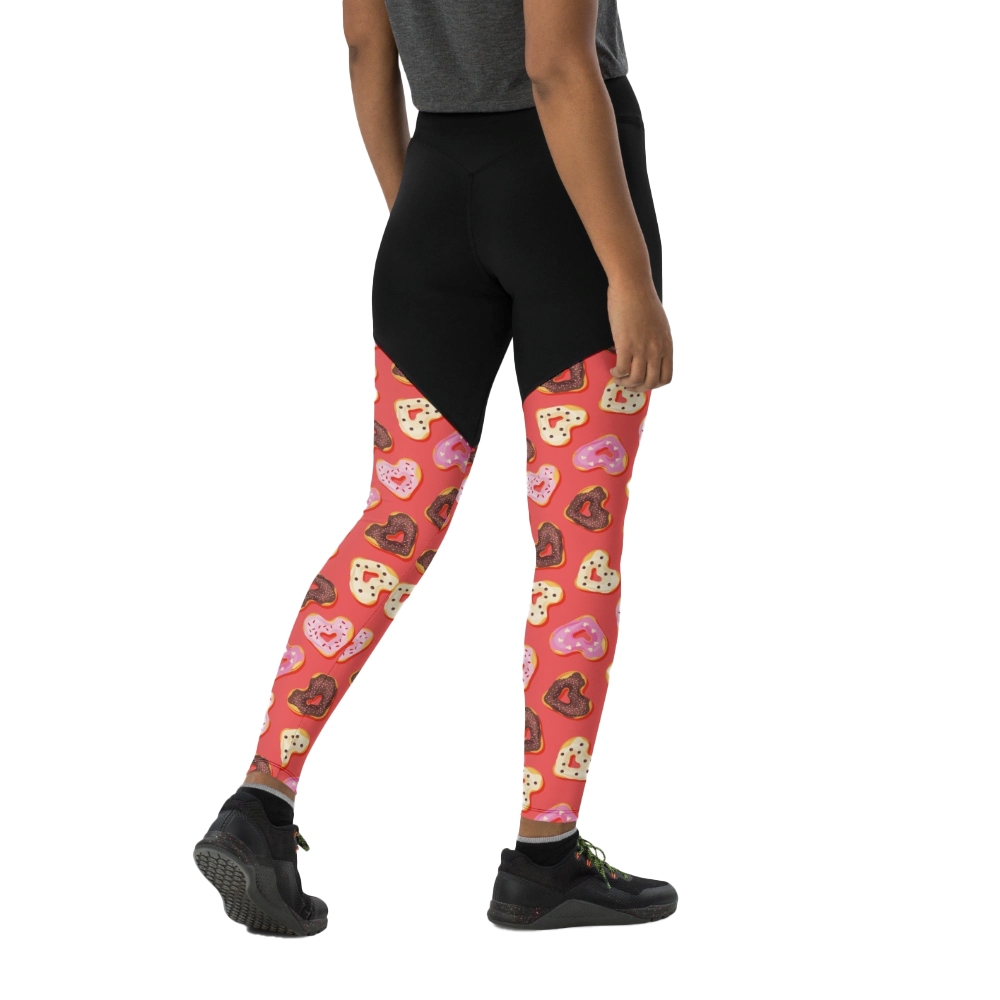 Heart Doughnuts Women Compression Legging