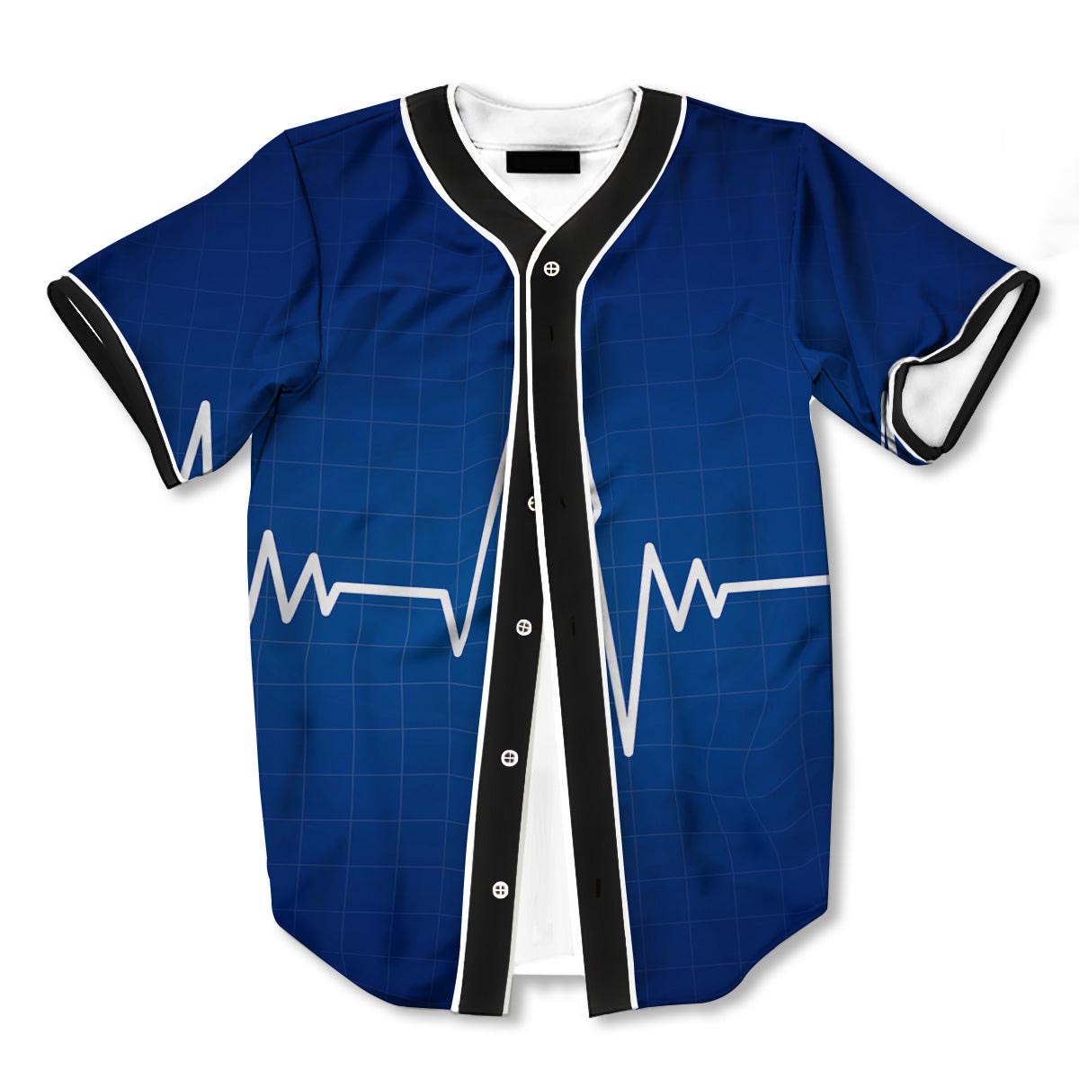 Heartbeat Blue 3d Print Full Size Baseball Jerseys