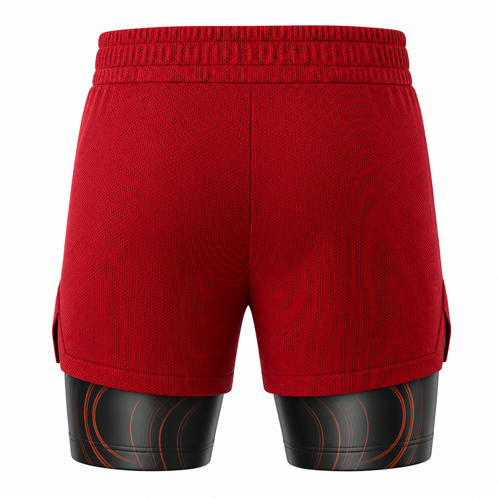 Hellsing Alucard Curse Red Orange Compression Gym Short
