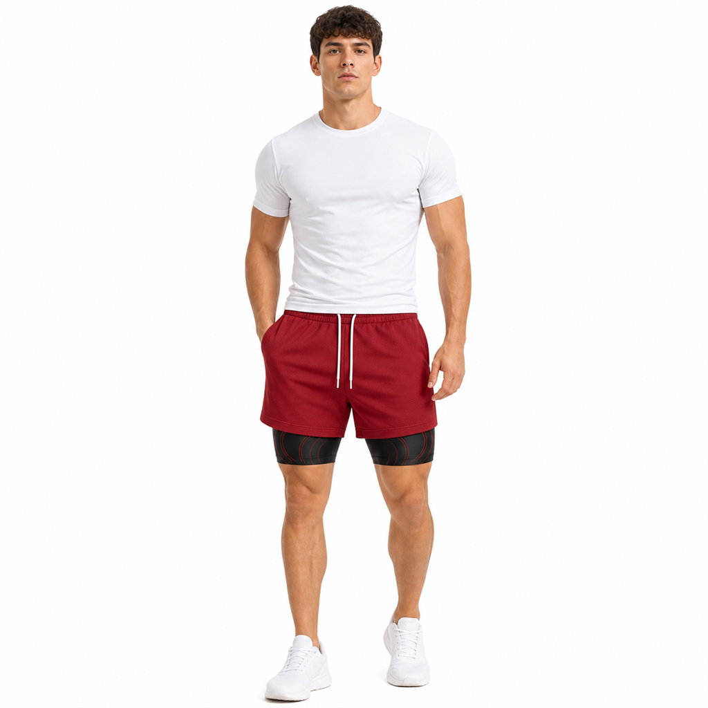 Hellsing Alucard Curse Red Orange Compression Gym Short