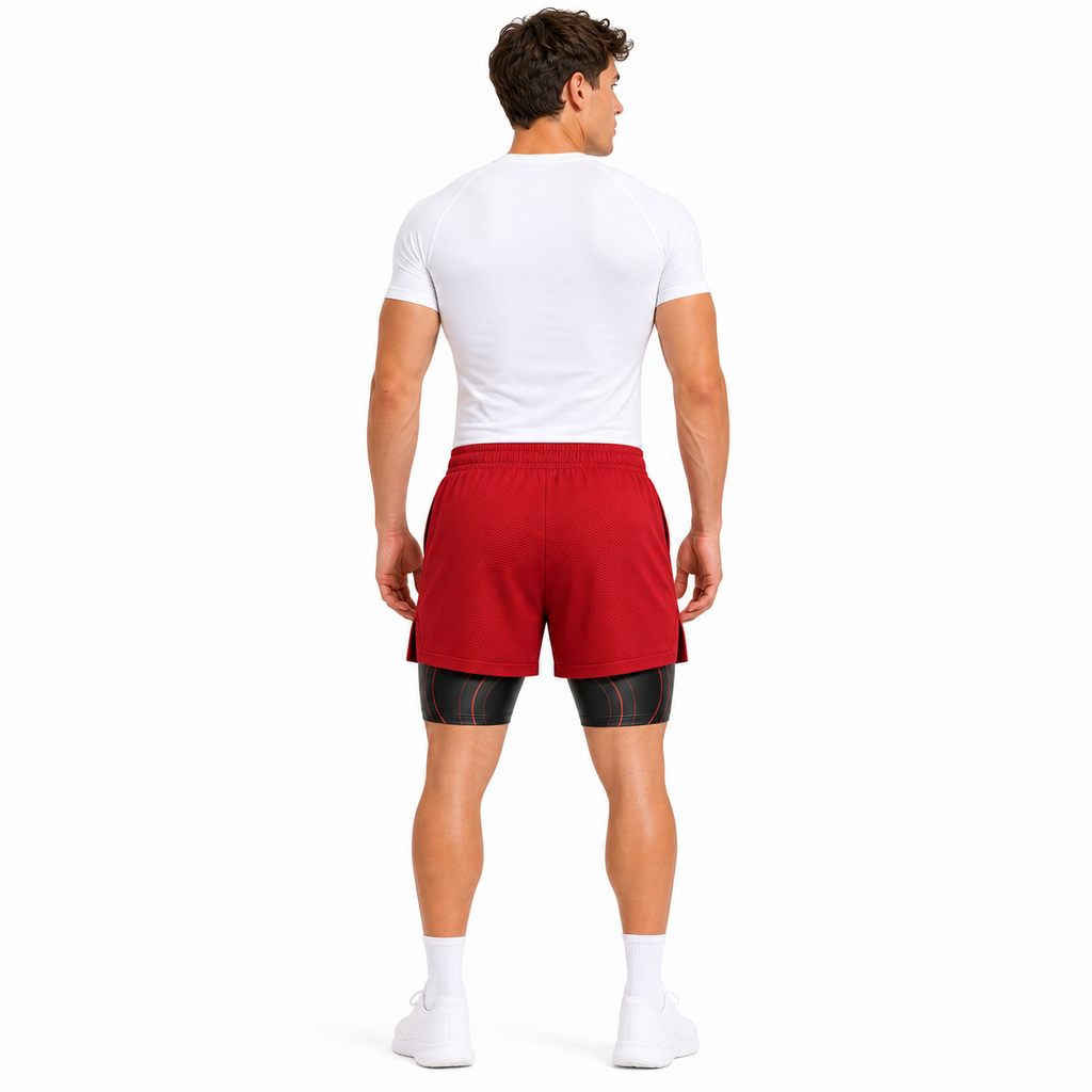 Hellsing Alucard Curse Red Orange Compression Gym Short