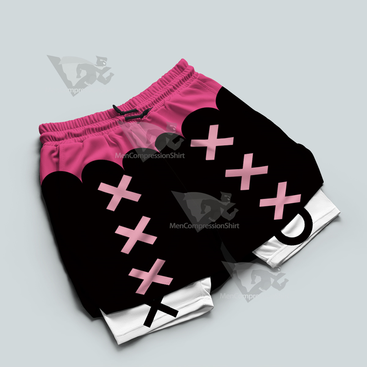 Helluva Boss Verosika Black Men Compression Gym Short