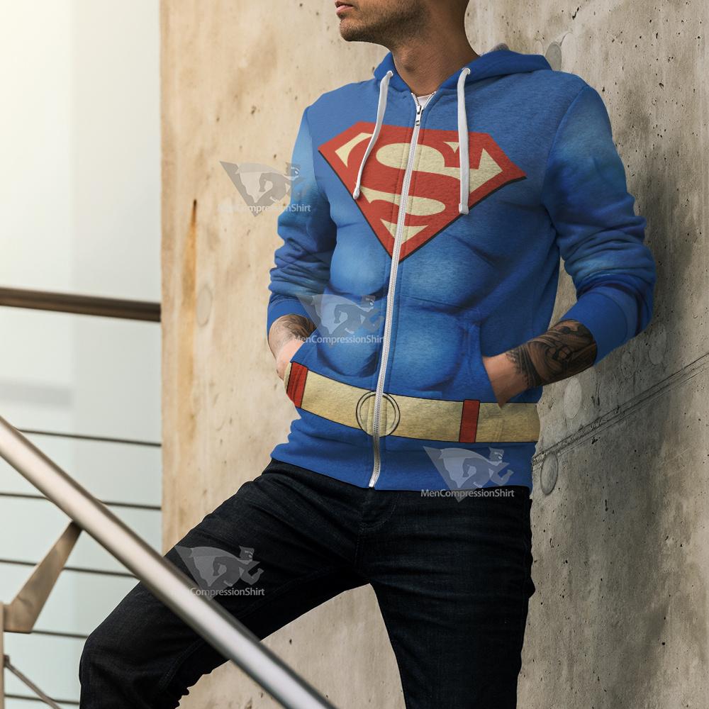 Superman 2023 Clark Kent Cosplay Zip Up Hoodie – MensCompressionShirt