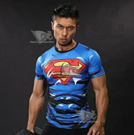 Superman Action Comics Compression Short Sleeve Rashguard