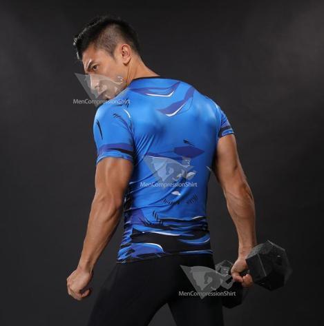 Superman Action Comics Compression Short Sleeve Rashguard