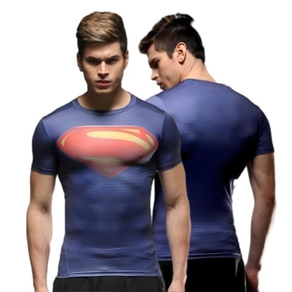 Superman At Earths End Short Sleeve Compression Rashguard