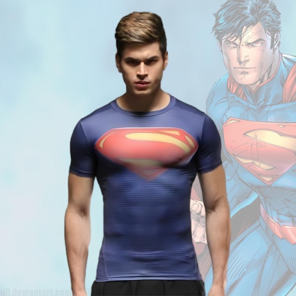 Superman At Earths End Short Sleeve Compression Rashguard
