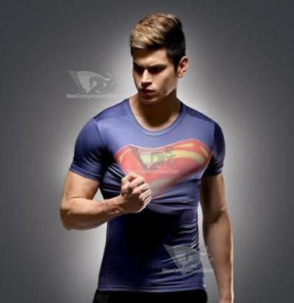 Superman At Earths End Short Sleeve Compression Rashguard